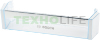 Полка (балкон) холодильника, Bosch, 00743239, нижняя, с логотипом, Оригинал